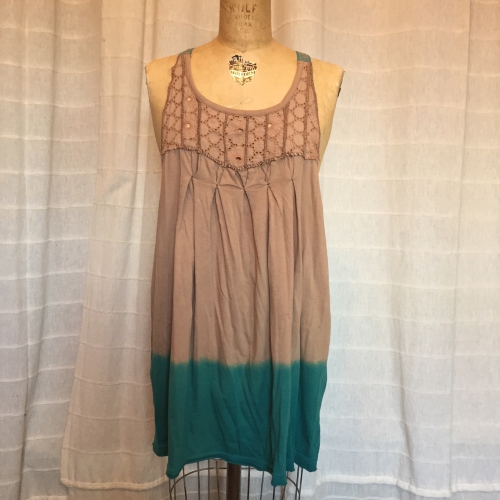 Free People cotton racer back top